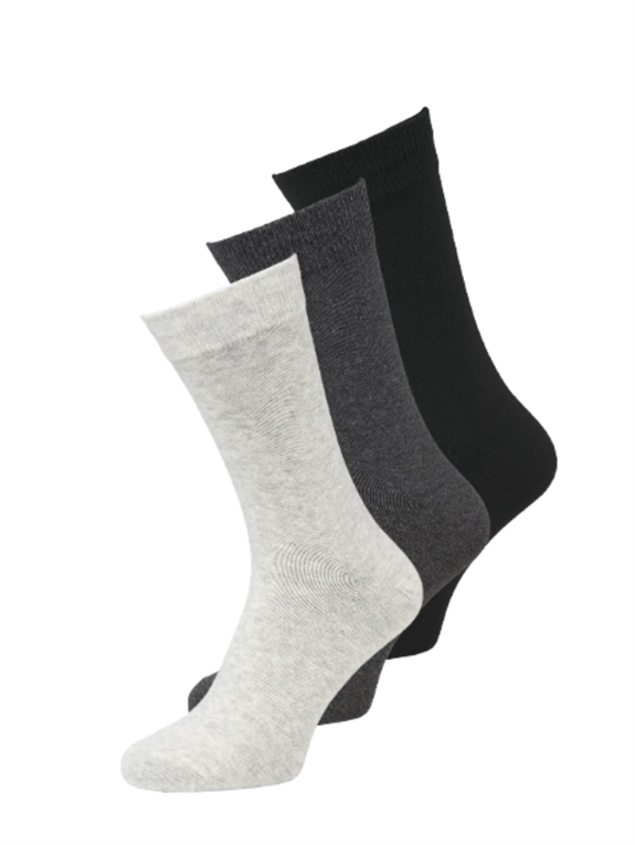Jack & Jones Rafael Socks 3 Pack - Light Grey/Grey/Black